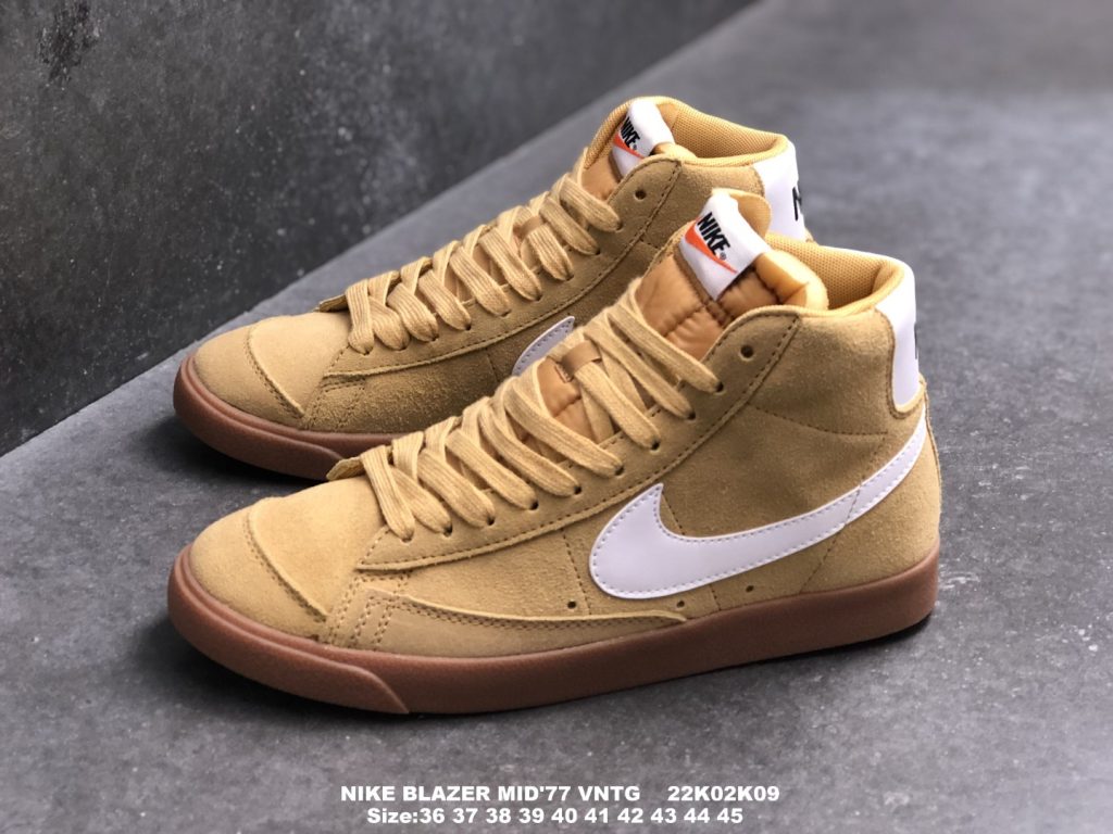 耐克 開拓者 二層皮 皮面 高幫 板鞋 nike blazer mid77 vntg